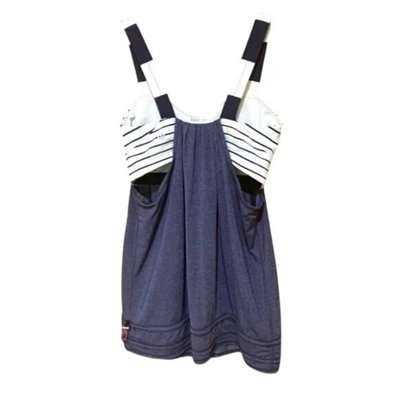 Lululemon Run Back on Track Blue Stripe Tank Top - Picture 4 of 6